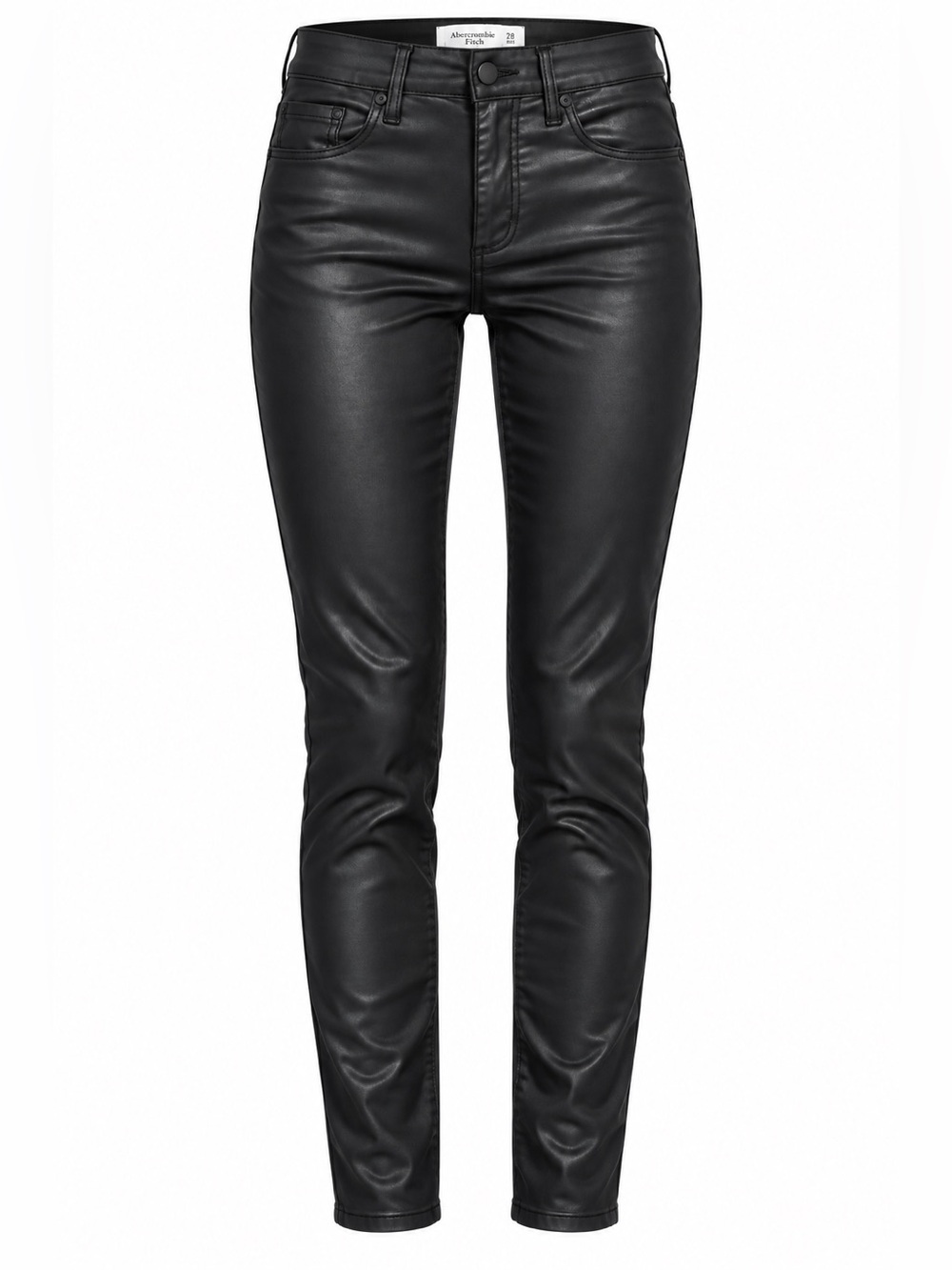 Abercrombie & Fitch Black Faux Leather Skinny Pants